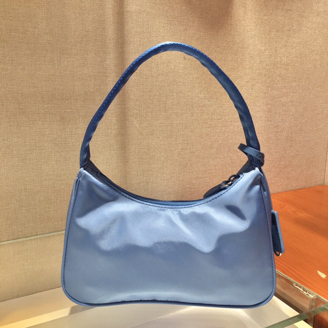 Prada Mini Re Nylon Re Edition 2000 Hobo Bag Handbag Blue 1NE515